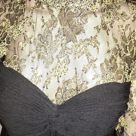 Stunning Vintage Black&Gold Gown - Picture 16 of 16